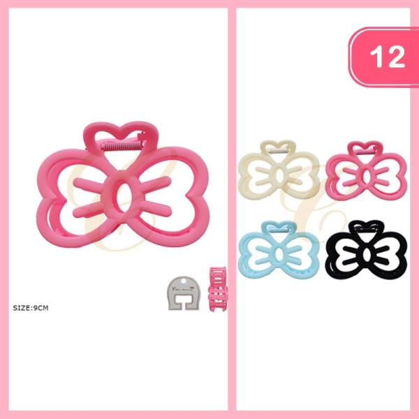 BOW HAIR CLAW CLIP (12 UNITS)