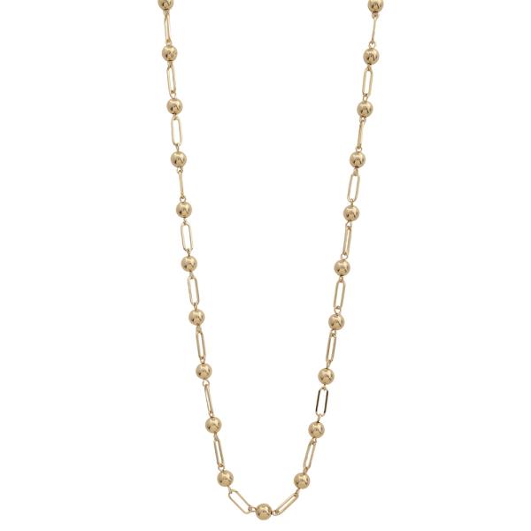 METAL BEAD LINK NECKLACE