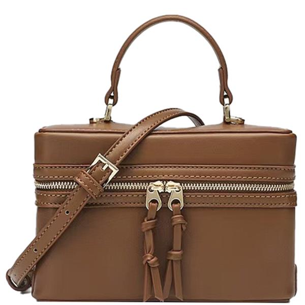 MODERN ZIPPER HANDLE SATCHEL BAG