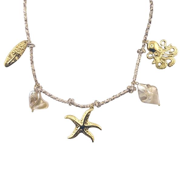 14K GOLD DIPPED GOLDEN STARFISH NECKLACE