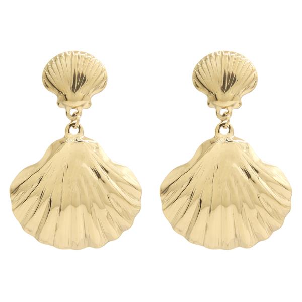 SHELL STAINLESS STEEL DANGLE EARRING