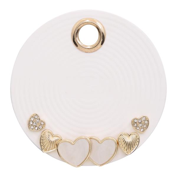 HEART RHINESTONE METAL ASSORTED EARRING SET