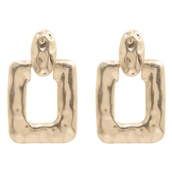 SQUARE OPEN METAL EARRING