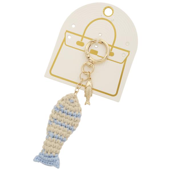 CROCHET FISH KEY CHAIN BAG CHARM