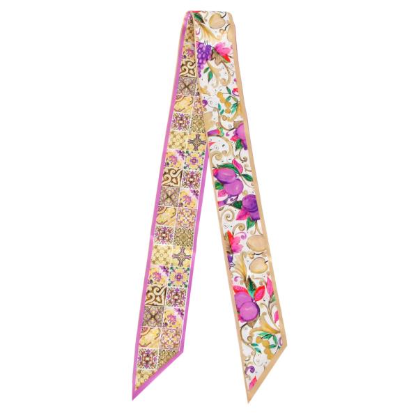LEMON PATCHWORK SKINNY SCARF