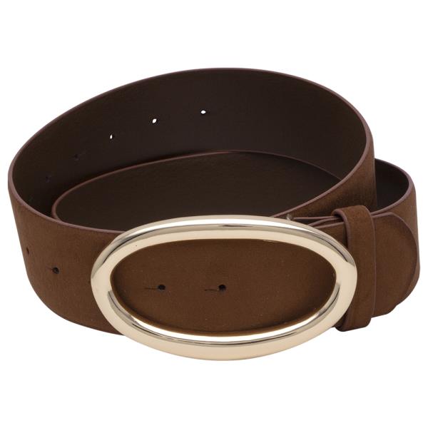 OVAL TEXTURED OPEN METAL BELT