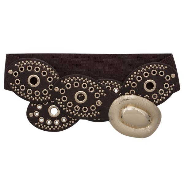 ROUND METAL STUD ELASTIC BELT