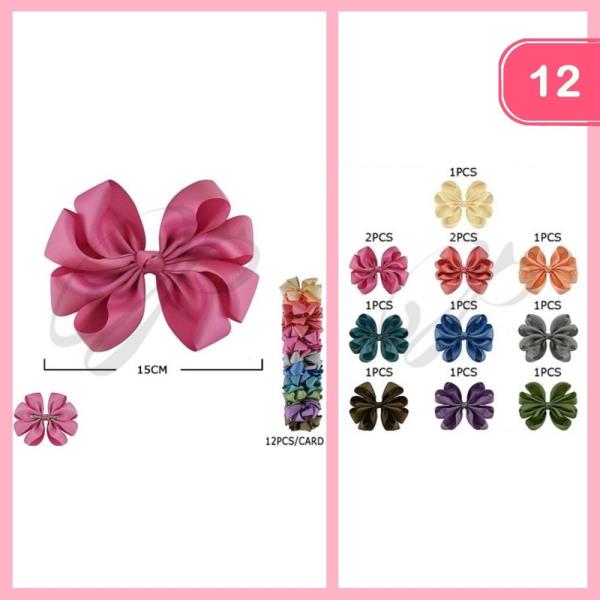 SILK LIKE RIBBON HAIR HOW (12 UNITS)