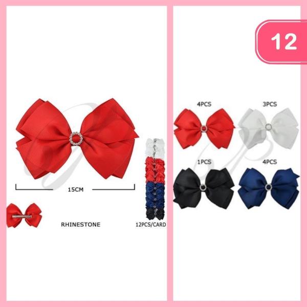 RIBBON HAIR BOW (12 UNITS)