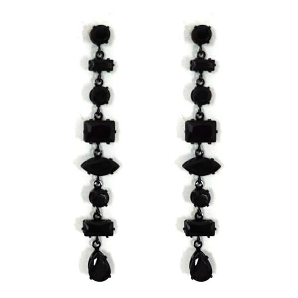 MULTI SHAPE RHINESTONE DROP EARRING