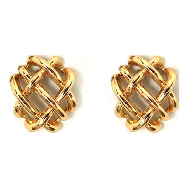 METAL KNOTTED POST EARRINGS