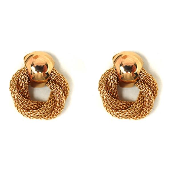 METAL CHAIN ROPE LIKE POST EARRINGS