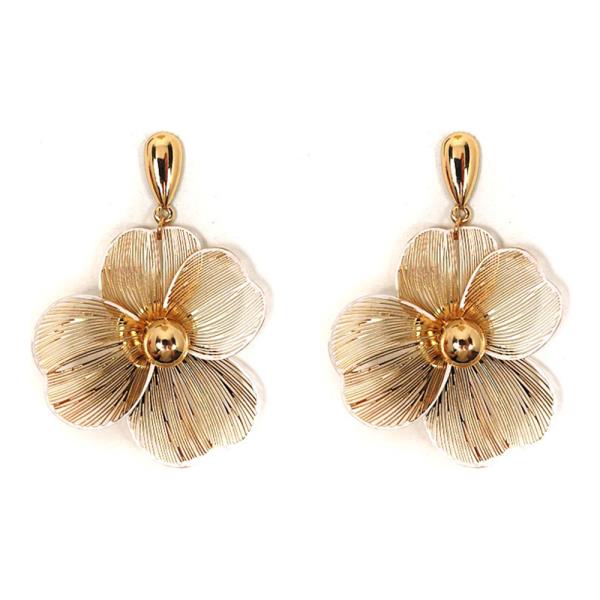 FLOWER SHAPE POST EARRINGS