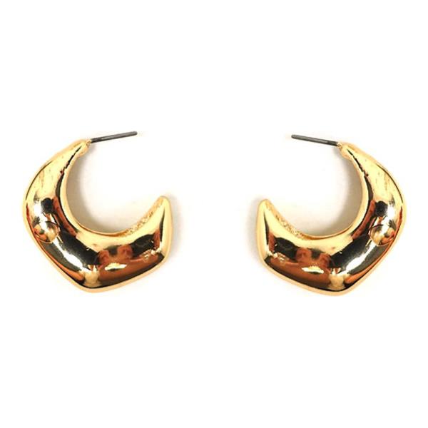 METAL POST HOOP EARRINGS