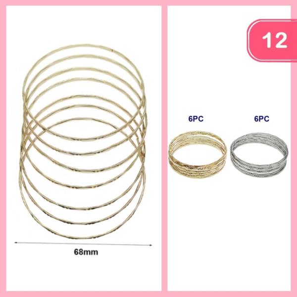 METAL MULTI BANGLE BRACELET (12 UNITS)