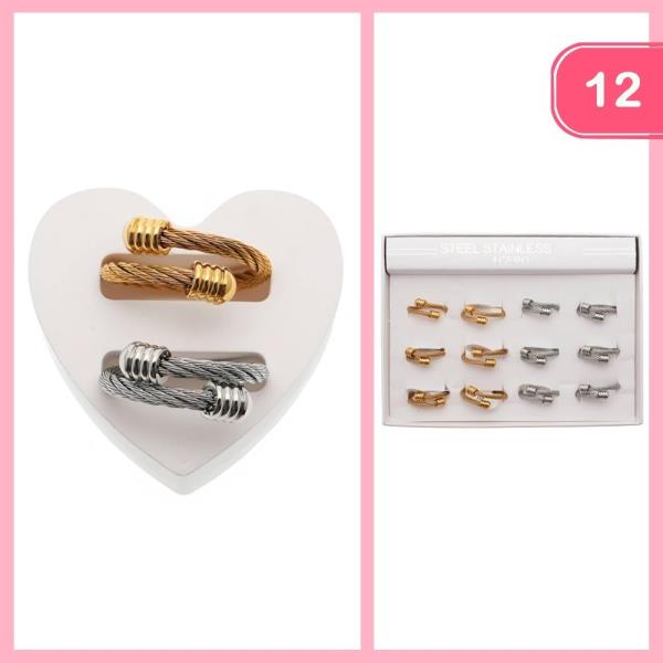 STAINLESS STEEL ROPE STYLE RING (12 UNITS)
