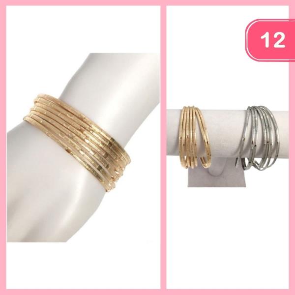 BANGLE BRACELETS (12 UNITS)