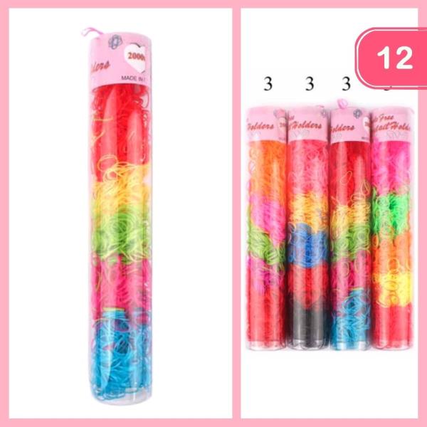 RUBBER HAIR TIES (12 UNITS)