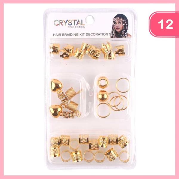 HAIR BRAIDING KIT DECORATION (12 UNITS)