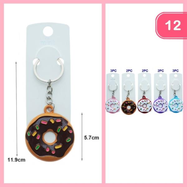 DONUT KEYCHAIN EARRINGS (12 UNITS)