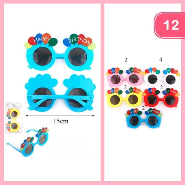 HAPPY BIRTHDAY GLASSES (12 UNITS)