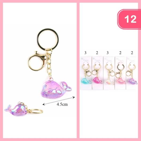 HOLOGRAPHIC DELPHINE KEYCHAIN (12 UNITS)