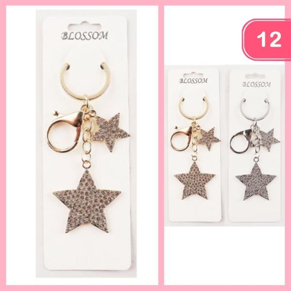 RHINESTONE STAR KEYCHAIN (12 UNITS)