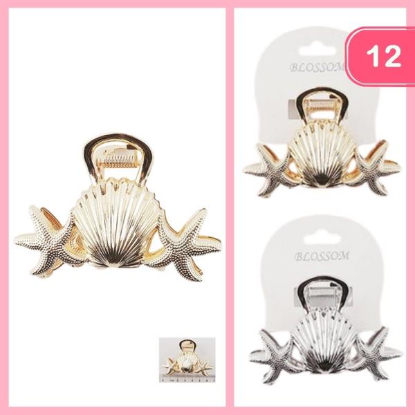 SEA LIFE HAIR CLAW CLIP (12 UNITS)
