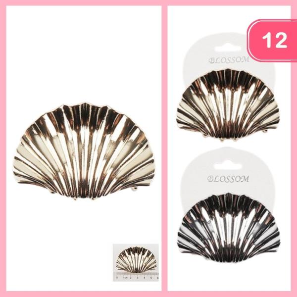 SHELL HAIR CLAW CLIP (12 UNITS)