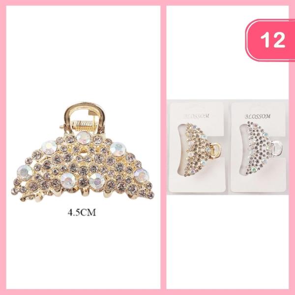 RHINESTONE HAIR CLAW CLIP (12 UNITS)