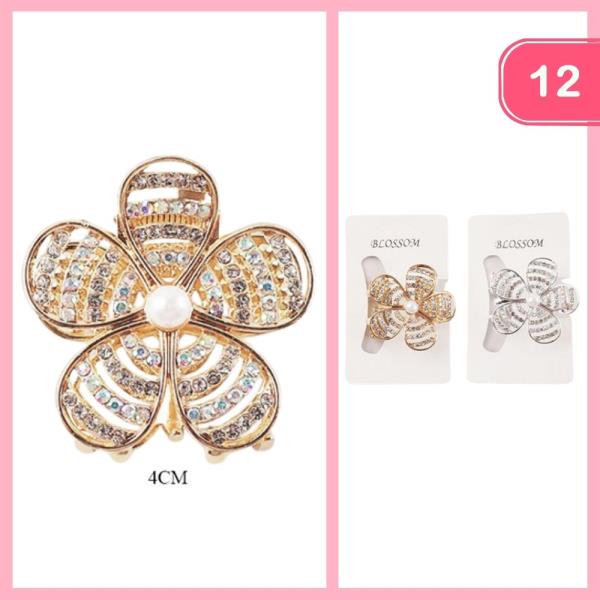 FLOWER HAIR CLAW CLIP (12 UNITS)