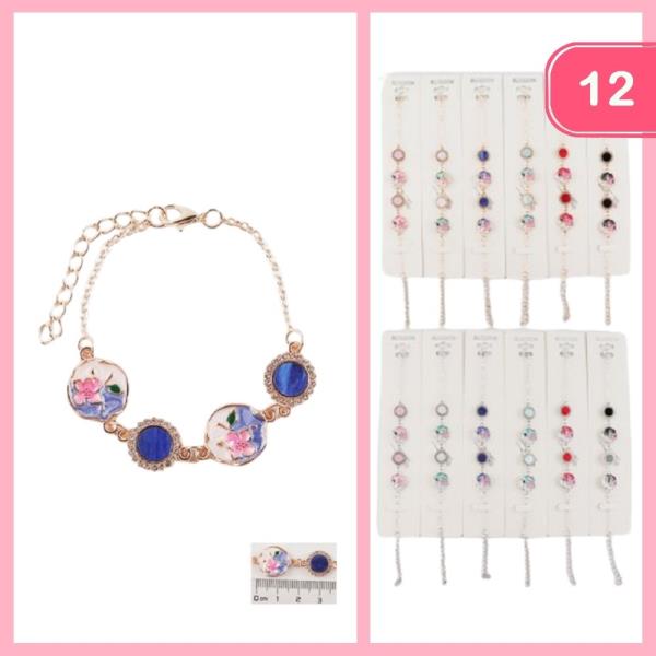 FLORAL RESIGNS CHARM BRACELET (12 UNITS)