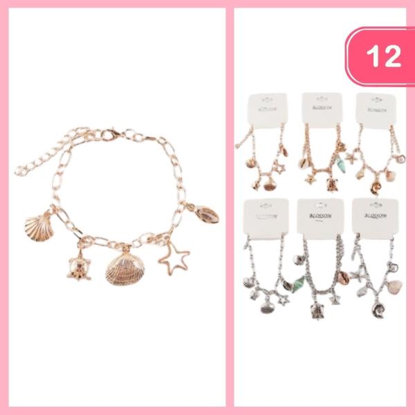 SEA LIFE CHARM BRACELET (12 UNITS)