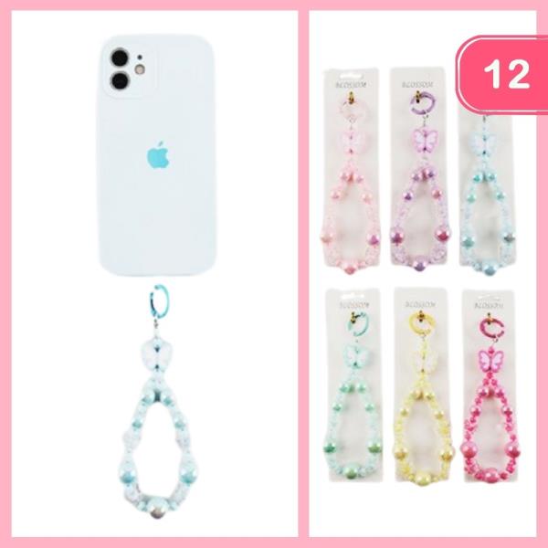 VEADED BUTTERFLY PHONE LANYARD (12 UNITS)