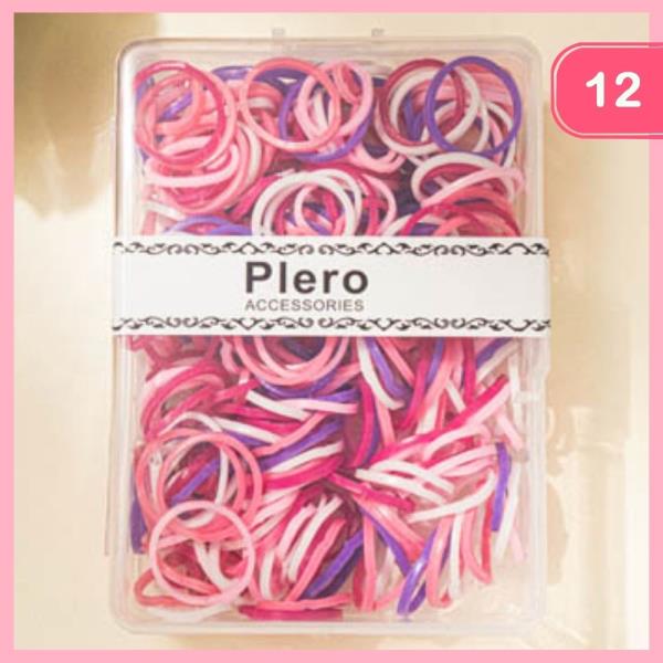 RUBBER HAIR TIES (12 UNITS)