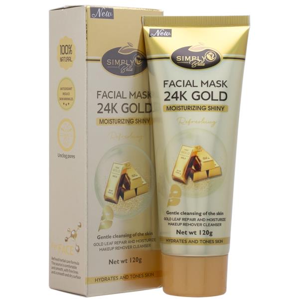 SIMPLY BELLA 24K GOLD MOISTURIZING SHINY FACIAL MASK
