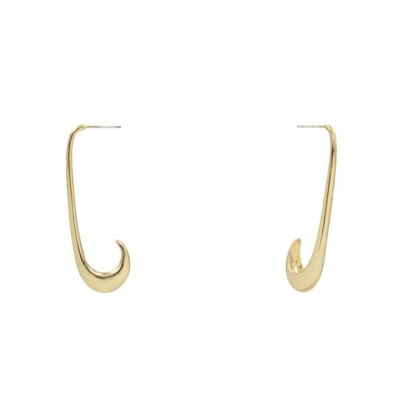 METAL CURVED EARRING