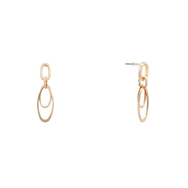 METAL DOUBLE LINK DROP EARRING