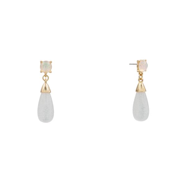 METAL TEARDROP DANGLE EARRING