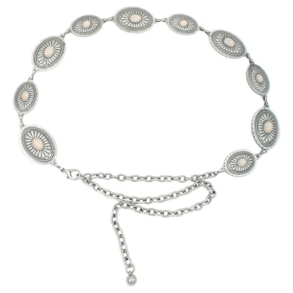 SW DUAL SIZE CAB ACCENT CONCHO CHAIN BELT