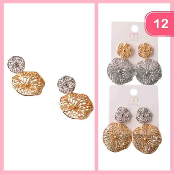 WEB SCULPTED DROP EARRING (12 UNITS)