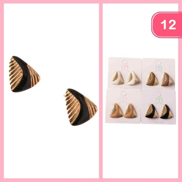 ART DECO SECTIONAL TRIANGLE EARRINGS