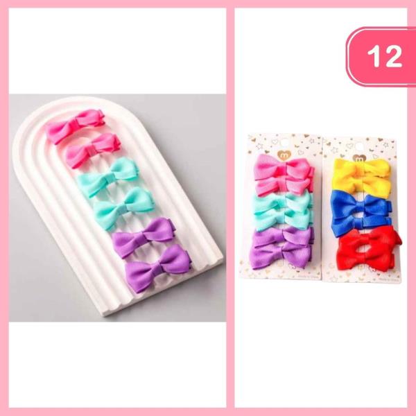 MINI HAIR BOWS (12 UNITS)