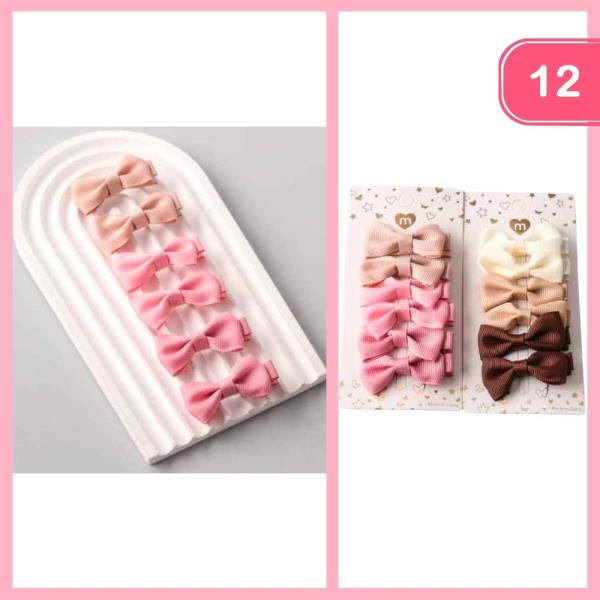 MINI HAIR BOWS (12 UNITS)