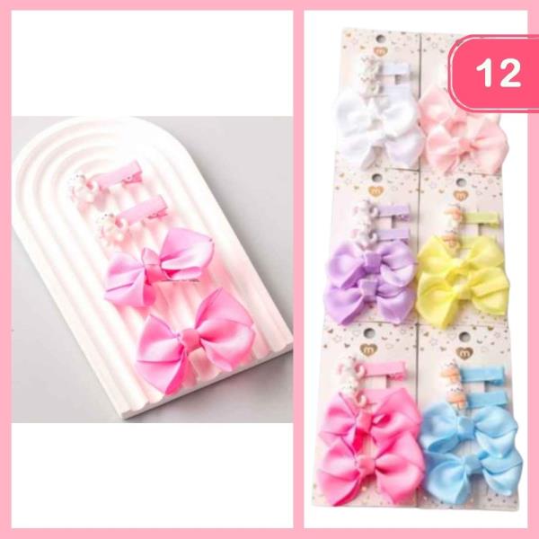 CAT WING BOW MIX HAIR BOWS (12 UNITS)