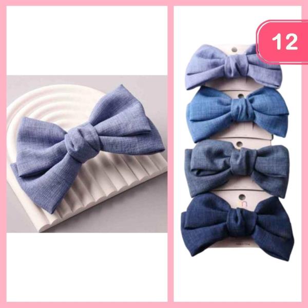 DENIM LIEN WINDSOR HAIR BOWTIE (12 UNITS)