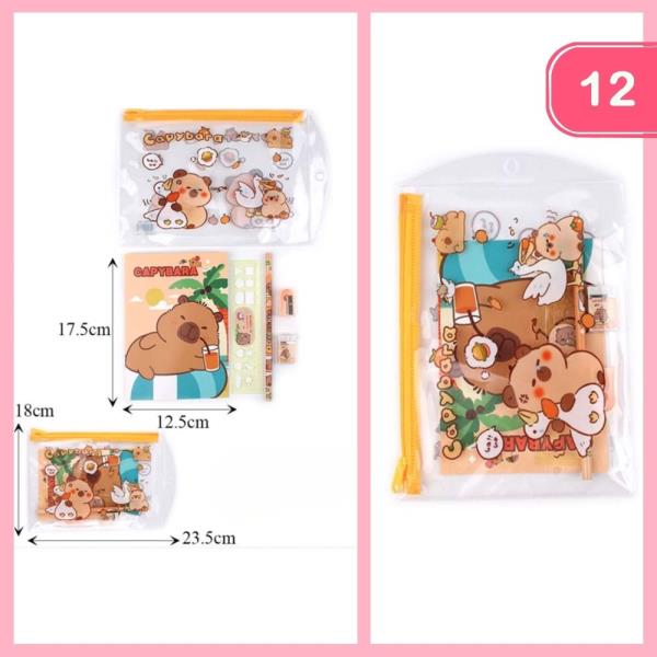 CAPYBARA THEMED STATIONERY SET (12 UNITS)