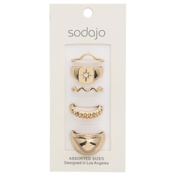 SODAJO ASSORTED METAL RING SET