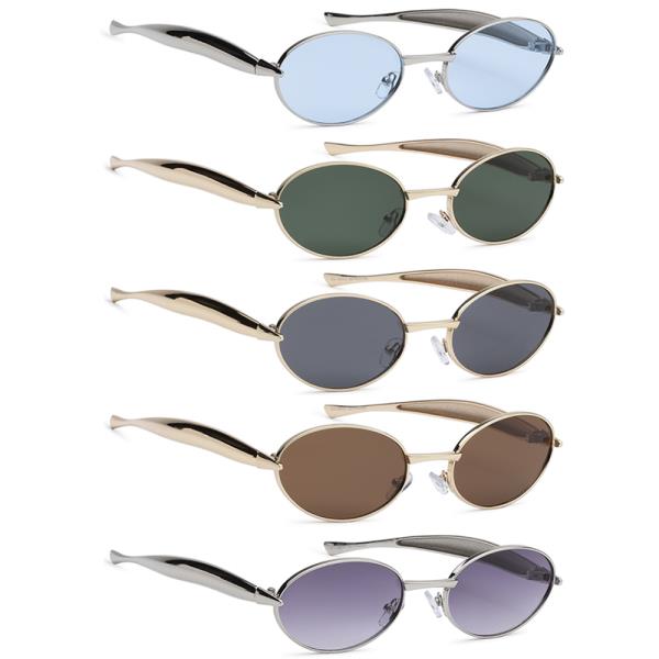OVAL COLORED CLASSIC SUNGLASSES 1DZ