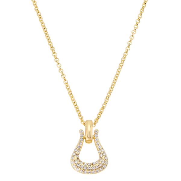 RHINESTONE HORSE BIT CRYSTAL NECKLACE